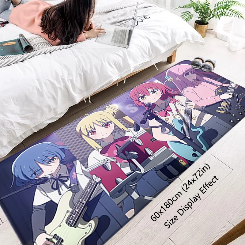 거실 보치 더 락! 러그 발 카펫 입구 도어매트, 카와이 러그 바닥 매트, 미끄럼 방지 카펫, 가정 주방 복도 