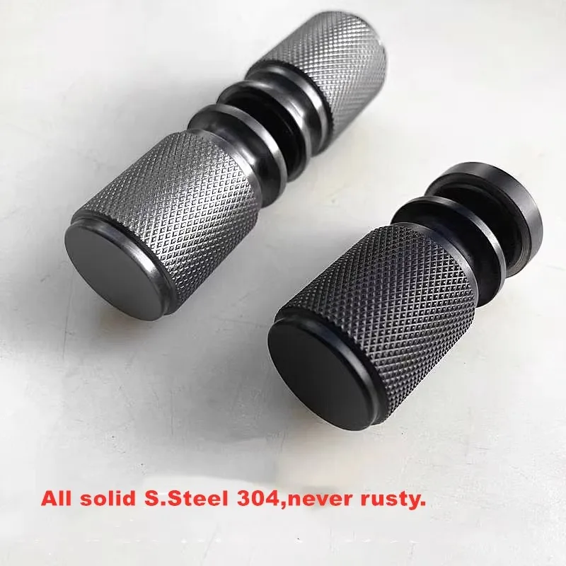 Solid Single Hole 304 Stainless Steel Pull, Small Glass & Cabinet Door Accessory