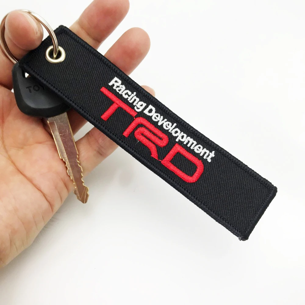 Toyota Keychain Jdm Modification Culture Keytags Short Embroidered Nylon Car Keyrings Automotive Keychain for  Honda Civic Trd