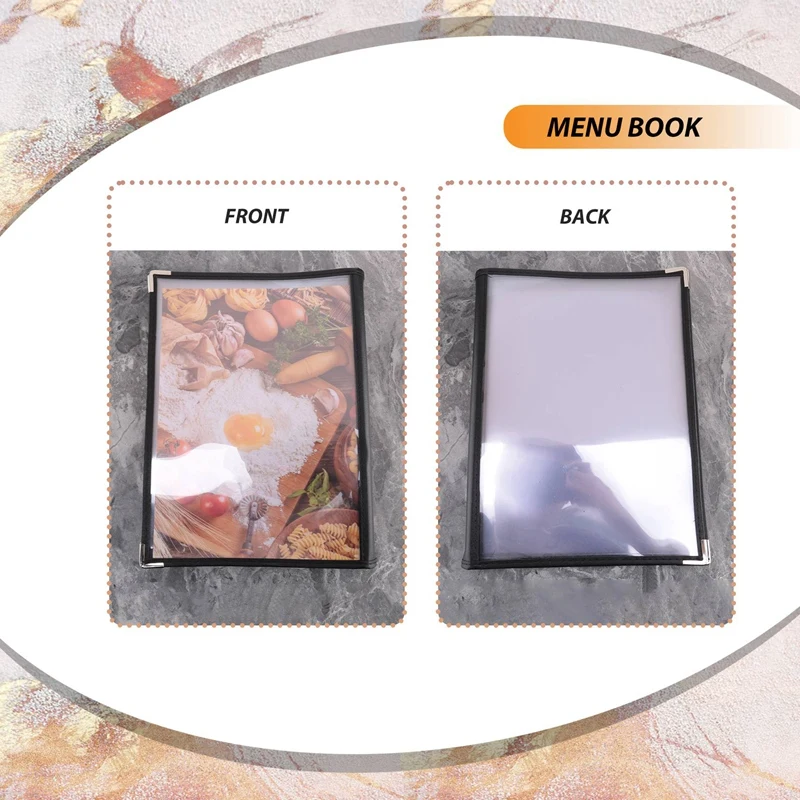 Transparent Restaurant Menu Covers For A4 Size Book Style Cafe Bar 8 Pages 16 View