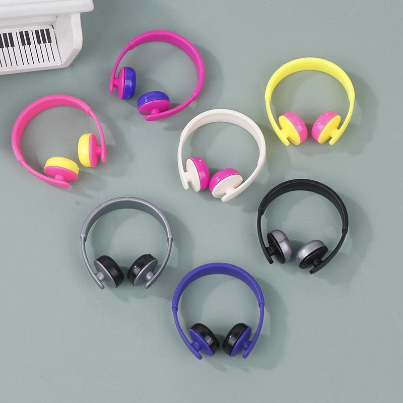 5pcs Mini Headphones Toys Gifts DIY Sunglasses Straw Hat Scarf Jewelry Accessories Decoration