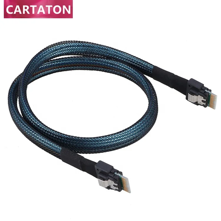 

Data cable Slim SAS 4.0 SFF-8654 4i 38pin Host to SFF-8654 38pin Target Raid Cable