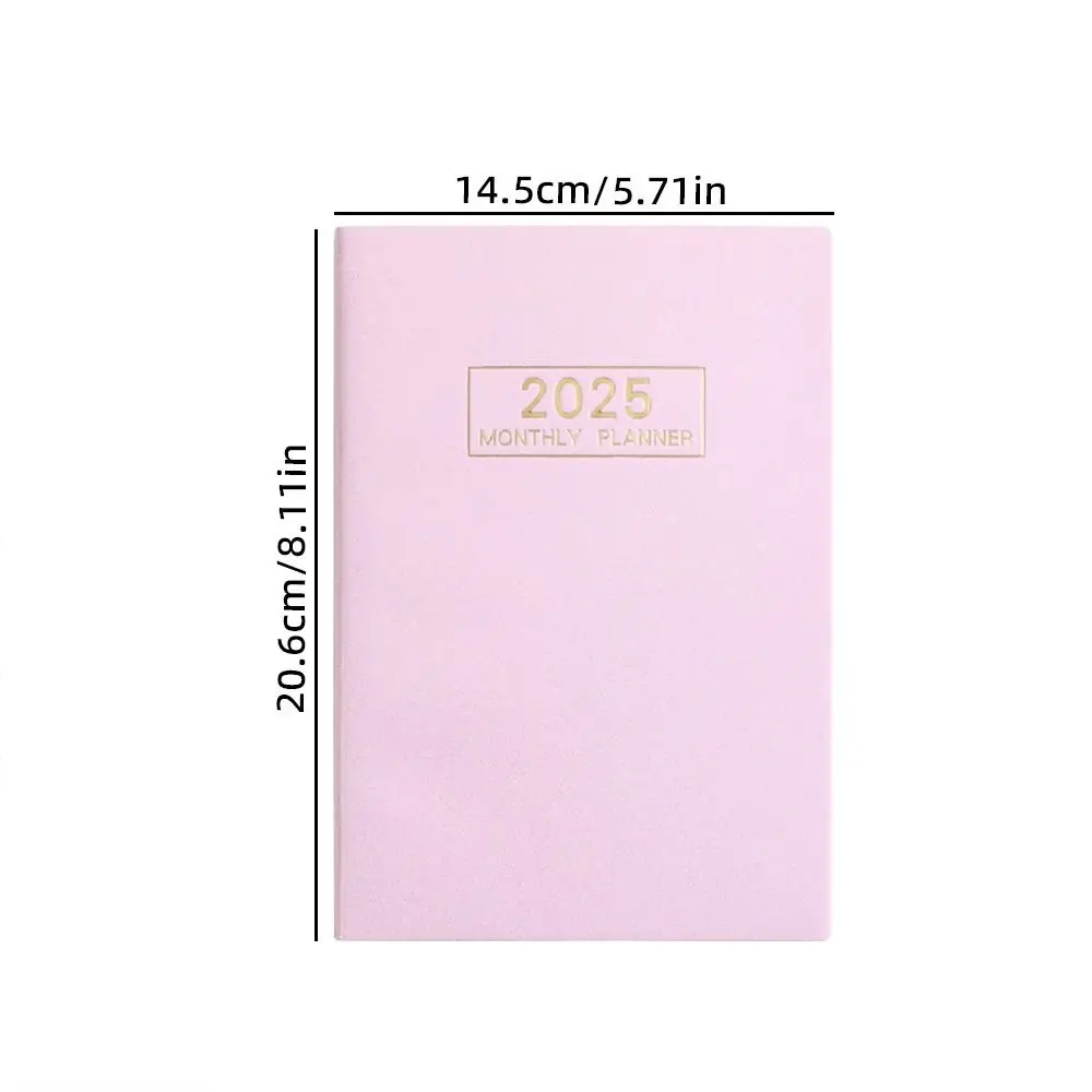 Laser 2025 English Notebook Colorful Efficiency Plan A5 Mini Pocket Notebook 12 Months To Do List Schedule Planner Notepad