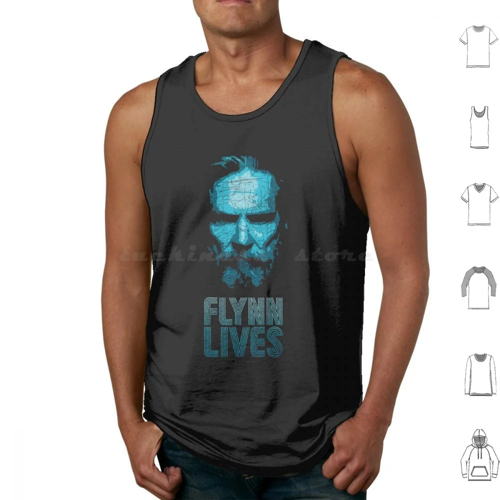 Kevin Flynn-Tron Tank Tops Vest Sleeveless Flynns Flynn Tron Arcade Video Games Encom Sci Fi Kevin Flynn Flynn Lives Jeff