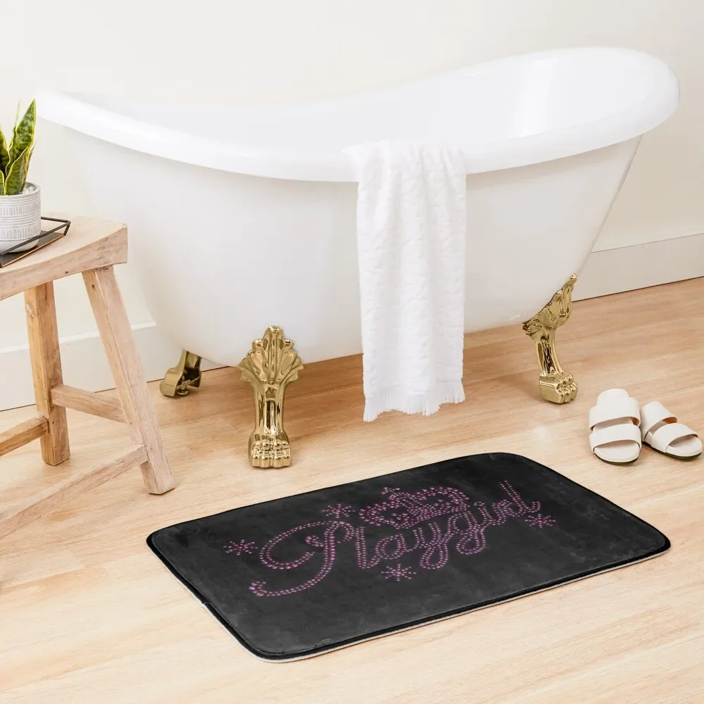 

Playgirl pink glam Bath Mat Hallway Carpet DoorFor Entrance Door Mat