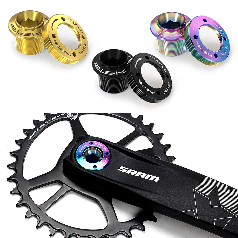 Risk Titanium Alloy Crank Bolt Locking Screw W/ Crank DUB Cap