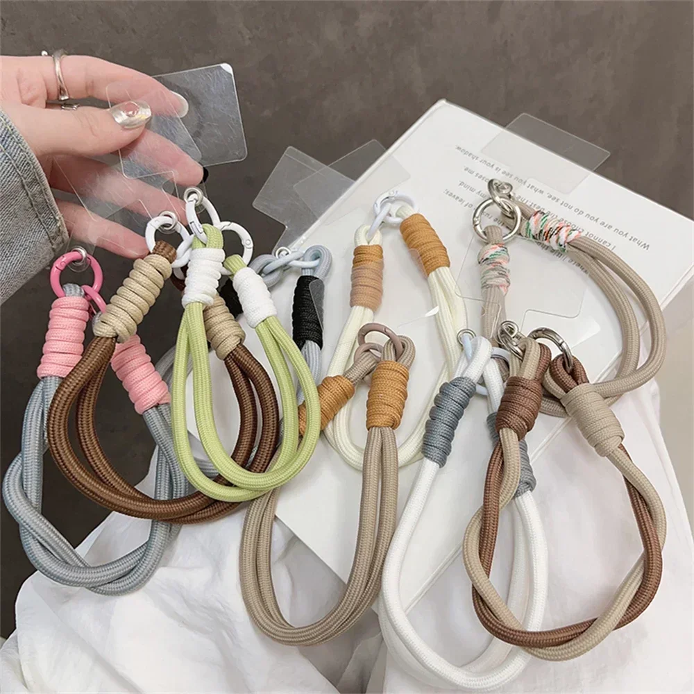 

Creative Braided Lanyard Keychain For Phone Case Women Anti Lost Knot Rope Strap Car Key Chains Diy Accessories Fashion Keyring
