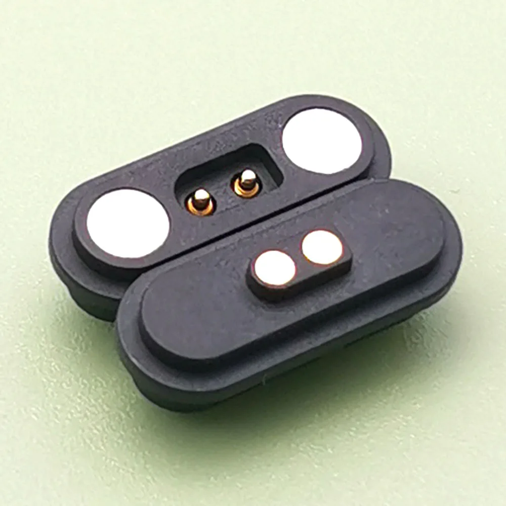 

10pcs 2A 12V DC Waterproof Magnetic PogoPin Connector 2Pin Male Female 2.5mm Stitch Spacing High Current 2P Power Socket