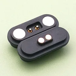10pcs 2A 12V DC Waterproof Magnetic PogoPin Connector 2Pin Male Female 2.5mm Stitch Spacing High Current 2P Power Socket