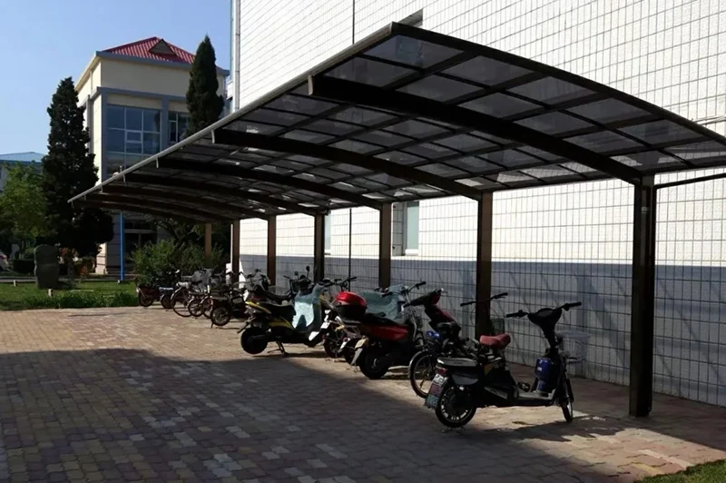 Modern Polycarbonate Outdoor Canopy with Aluminum Frame Rain Cover Shade for Windows, Awning Roof Shelter for Home Use UV Protct