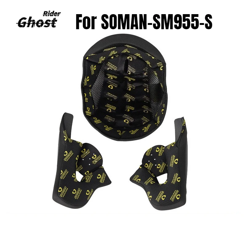 For SOMAN Helmet Liner Compatible with SM955-S/SM965/SMX8 Helmet Ear Protection, Comfortable Ear Pad, Heart Ear Liner