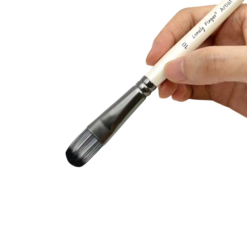 مجموعة فرش الطلاء، 10 قطع من فرش الفنان للرسم مع جودة فنية دائرية، مسطحة، زاوية، فيلبرت، جودة فنية احترافية على القماش، الخشب، الوجه