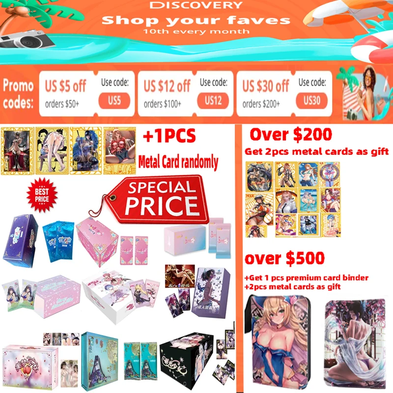 

2023 Newest Goddess Story Card Star Girl 2 Series +1lsp Card Game Sexy Swimsuit Bikini Feast Booster Box Toys And Hobbies Gift