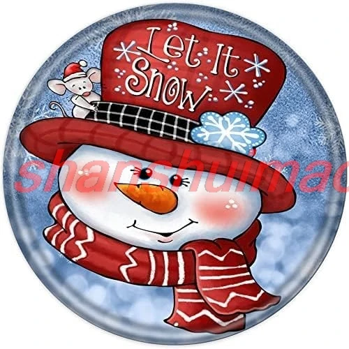 shan tal Tin Sign Rustic Wall Decor Wall Plaque Let is Snow Snowman Sign Snowman Wreath Sign Suitable for Home Garden Kit 1pc