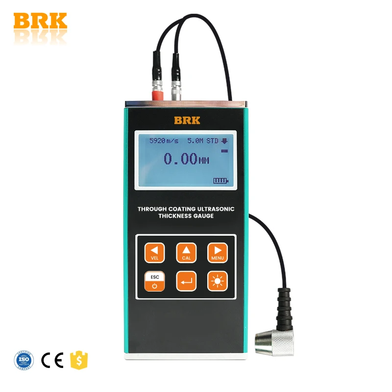 High Accuracy Coating Standard Through-Coating Ultrasonic Thickness Gauge 0.01mm Resolution Metric/Imperial  AA