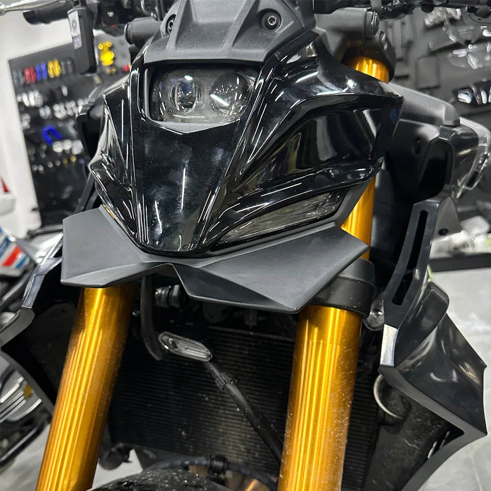 Для YAMAHA MT-09/SP 2024-2026 GP WING DOWNFORCE NAKED FRONTAL SPOILERS MT09 2024 2025 2026 передний спойлер нижний спойлер нижняя губа