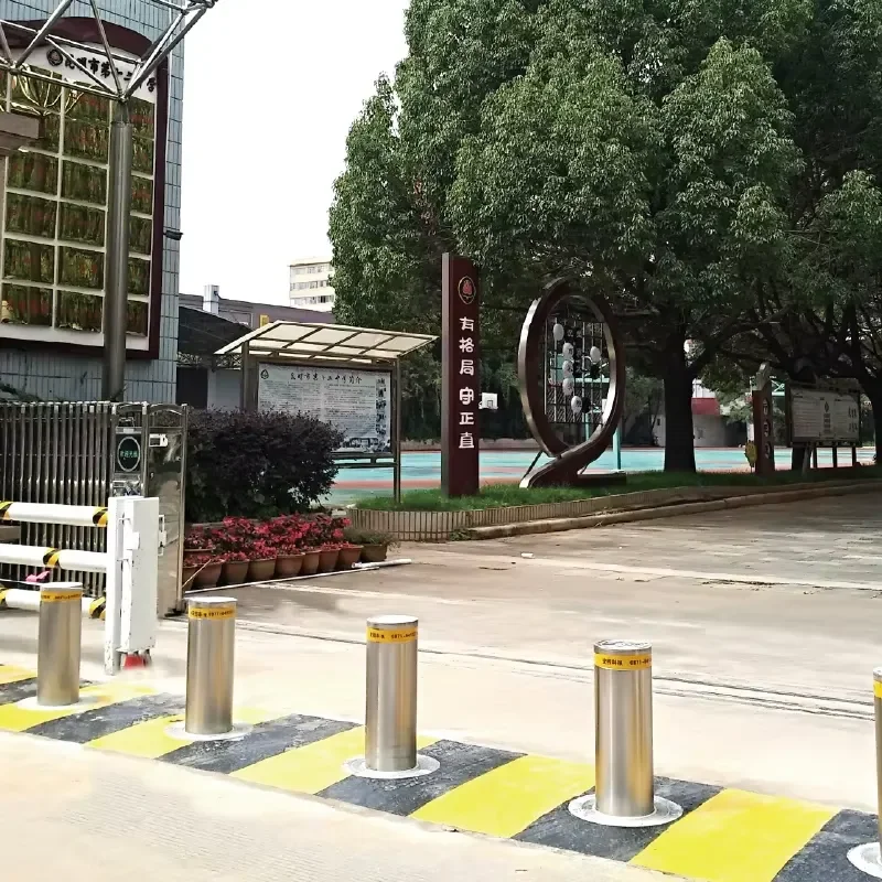 Driveway Car Security Bollards System Price Parking Lot Automatic Retractable Pop up Bollard
