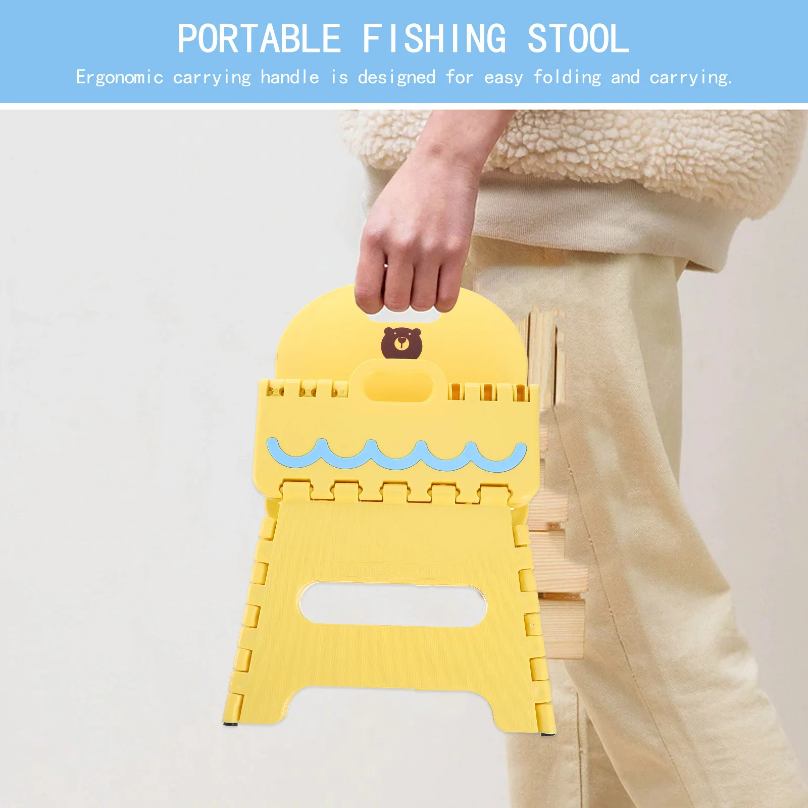 Cadeira de plástico dobrável portátil, resistente ao desgaste, ecológica, suave, aberta, sem fixação, mãos, economia de espaço, acampamento