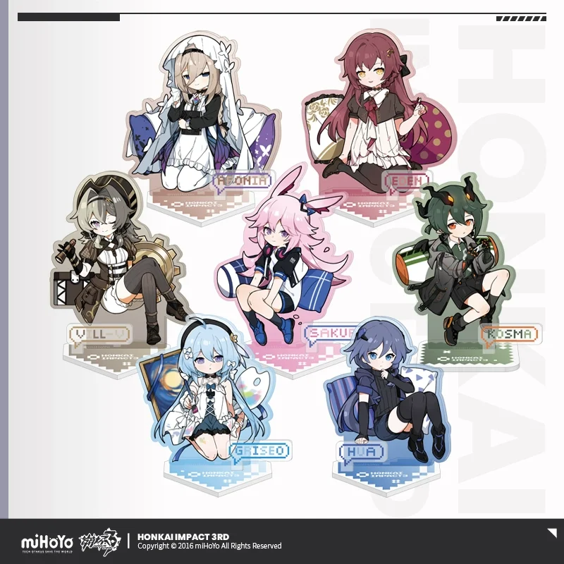 Sunsyea Honkai Impact 3rd Official Merch miHoYo Original Authentic Yingjie Series Stand Mobius Kosma Kevin Kalpas Elysia