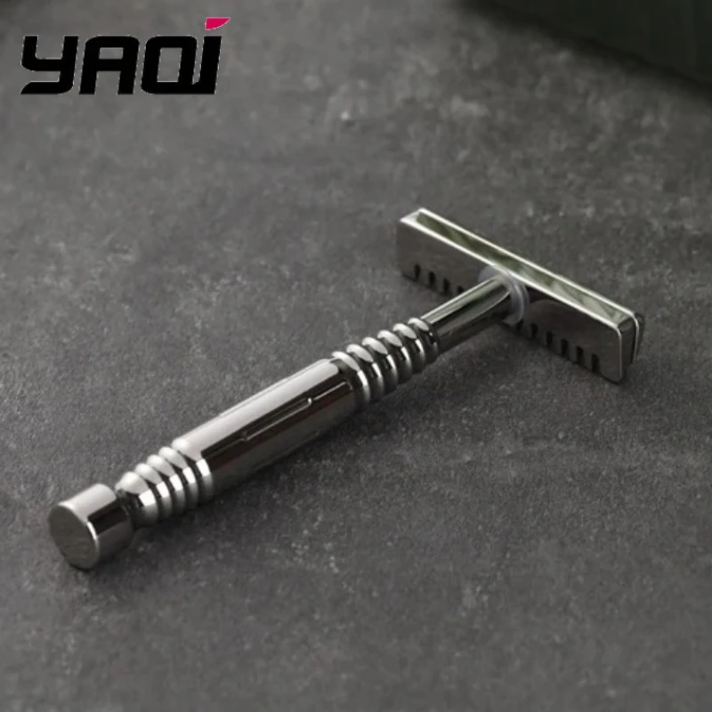 

YAQI Romulus Open Comb Polished 316 Stainless Steel AC Blade Single-Edged Mens Shaving Safety Razor