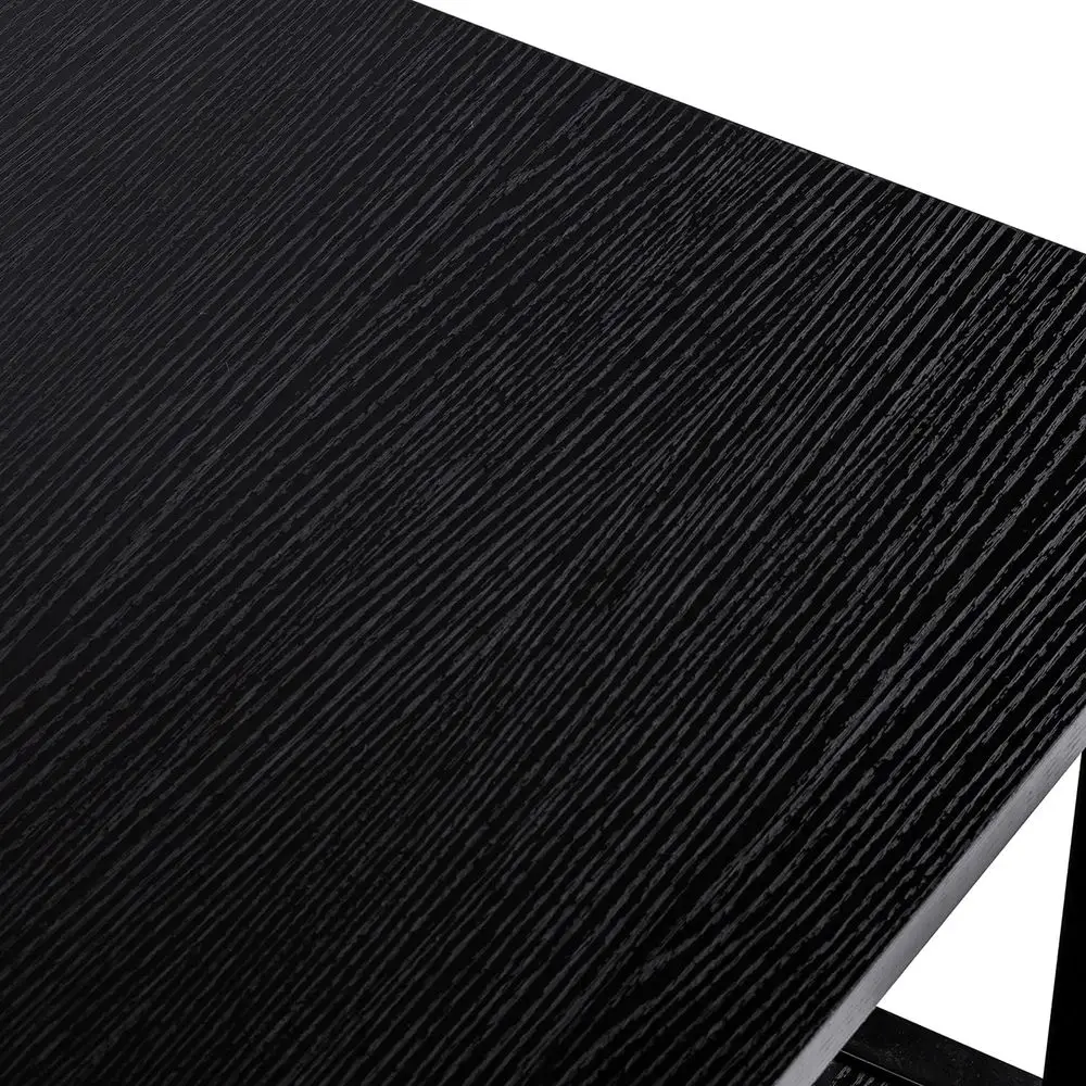 Table basse en bois noir avec étagère, 40 meubles de salon