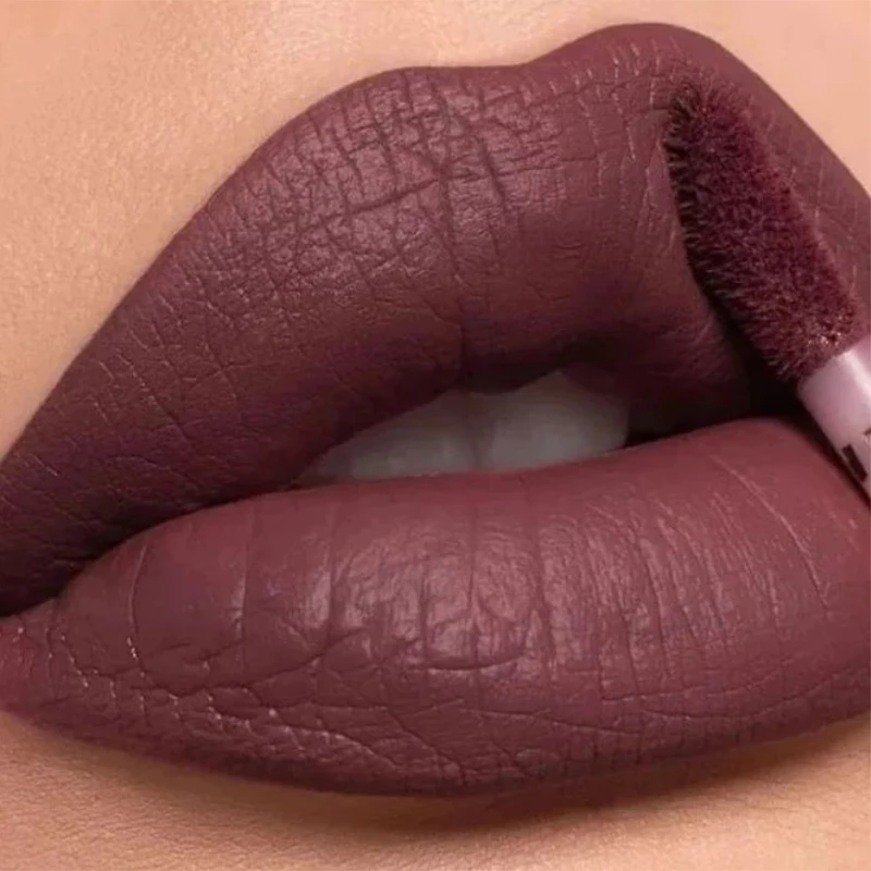 Matte Velvet Liquid Lipstick Waterproof Long Lasting Non-stick Cup Nude Red Brown Lip Gloss Lint Tube Make Up Cosmetic Lipsticks