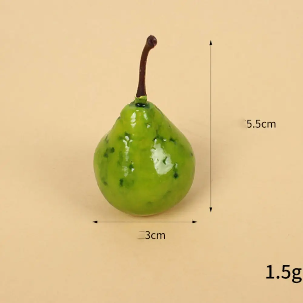 10 stks Levensechte Mini Simulatie Voedsel Model Chili Peer Kunstmatige Groenten en Fruit Model Granaatappel Perzik