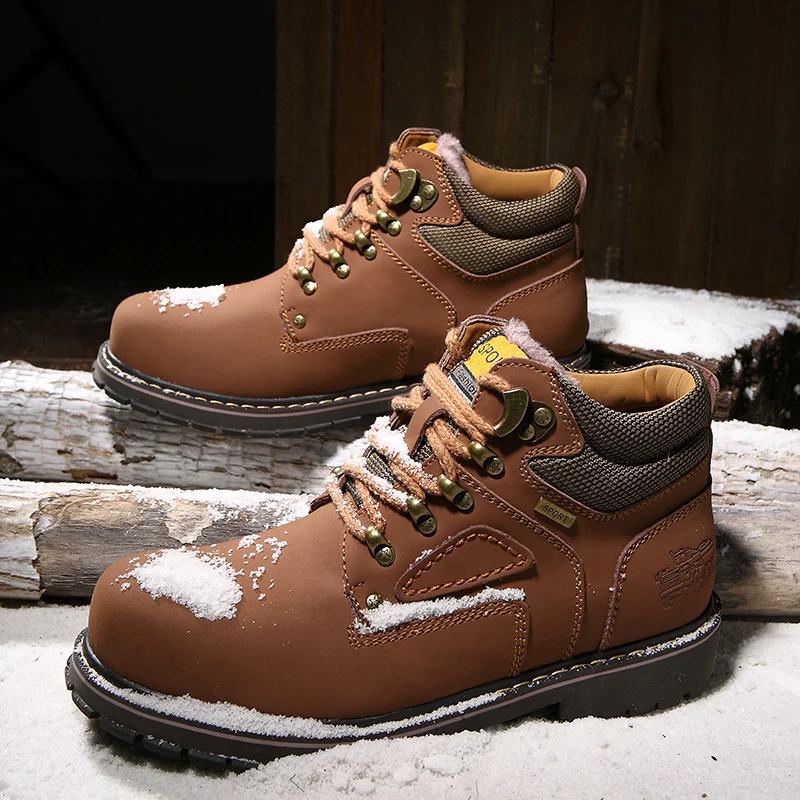 أحذية المشي لمسافات طويلة الرجال أحذية الصيد مقاوم للماء التكتيكية الصحراء القتالية حذاء من الجلد حذاء ارتحال النساء العمل الجلود المشي أحذية رياضية