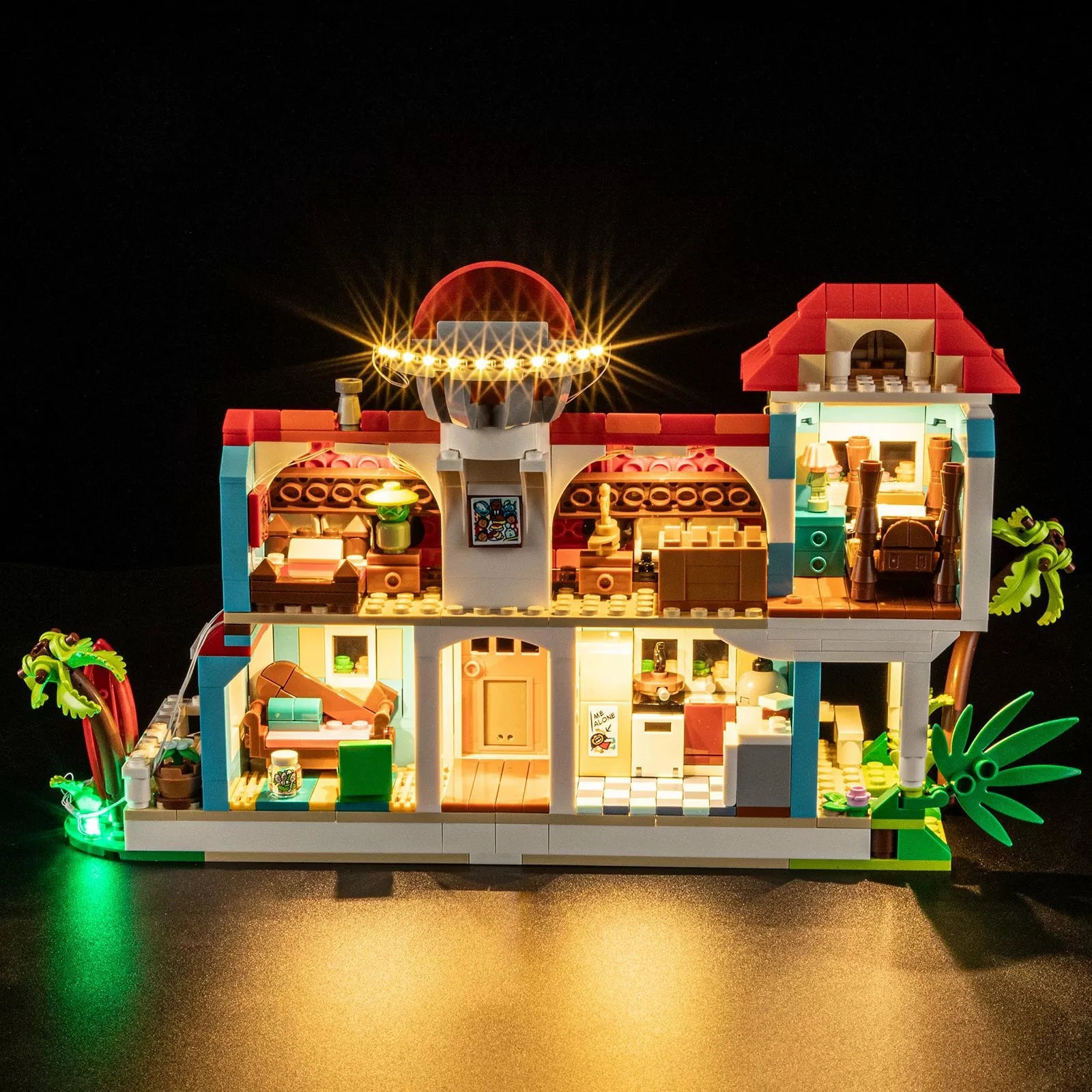 (Only LED Light No Bricks)  Lilos and Stitchs Beach House 43268 Ideas (Not Include Building Blocks Kits Sets Model)