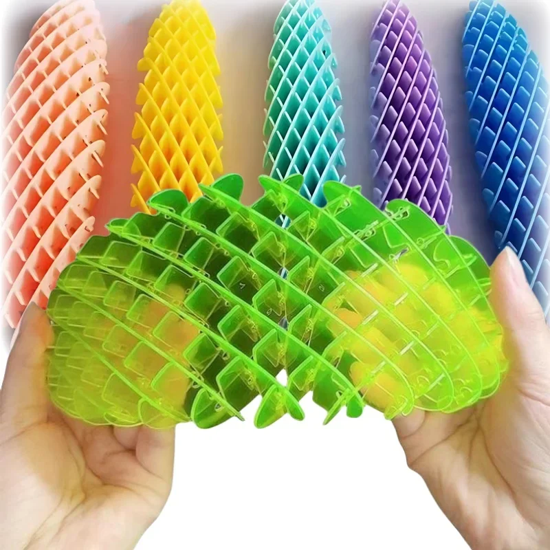 3D Deformable Plastic Stretch Mesh Techy Unwind Healing Small Toys Stress Reducing Worms Toys Tabletop Entertainment Party Games