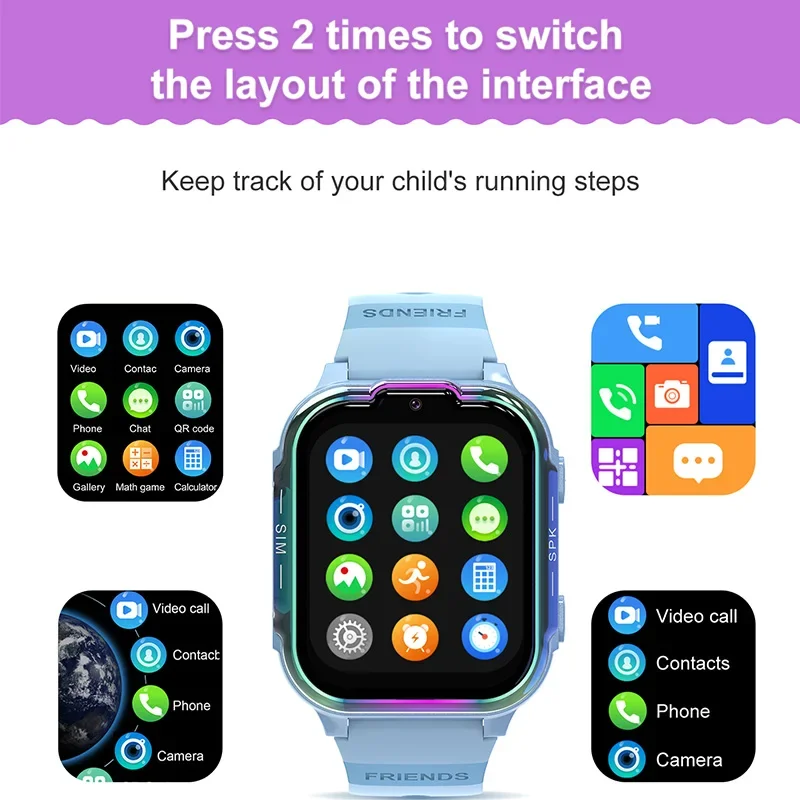 XIAOMI Mijia 4G Kids Smart Watch GPS Child Smartwatch videochiamata SOS IP67 HD Camera SOS Tracker posizione SIM Phone Watch nuovo