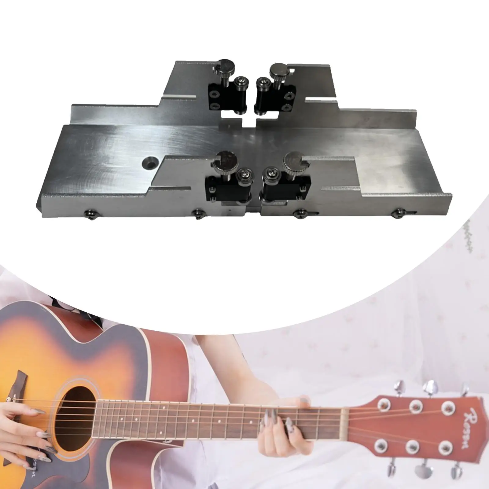 

Fret Slotting Miter Box Quickly Metal Guitar Making for Practice Exercise Show