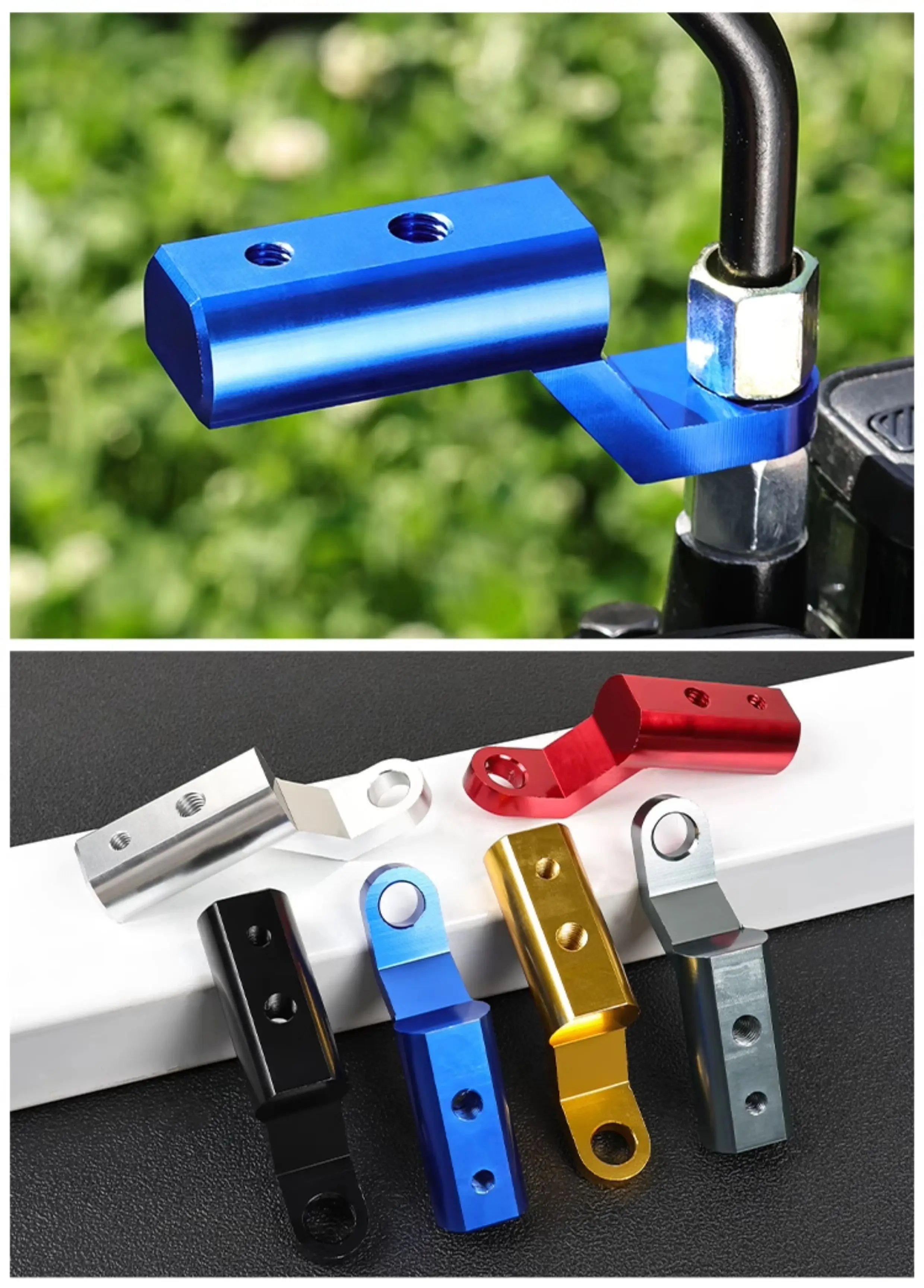 Motorcycle Multi-function Handlebar Crossbar, Extension Bracket, Rearview Mirror Mount