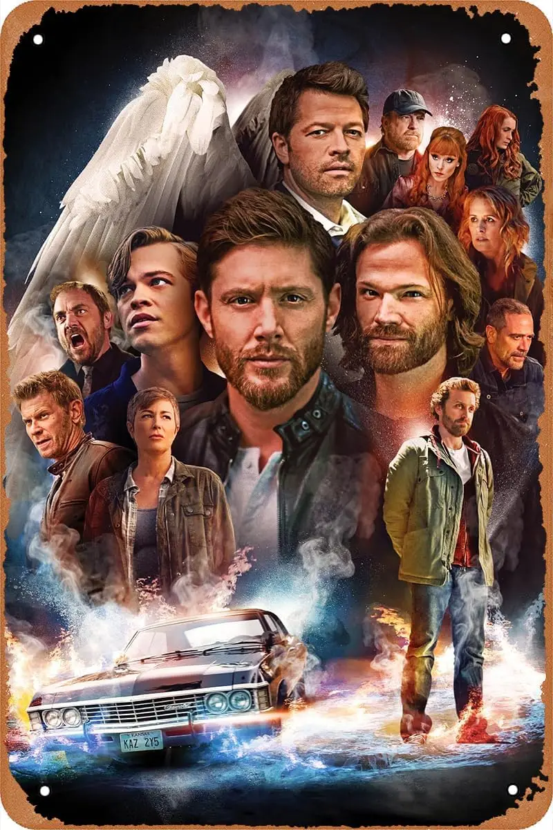 Суперъестественный ужас, Постер для телевизионной выставки, винтажный металлический постер с изображением бармена, Женский настенный Декор для дома, подарок, винтажный жестяной логотип 30,48