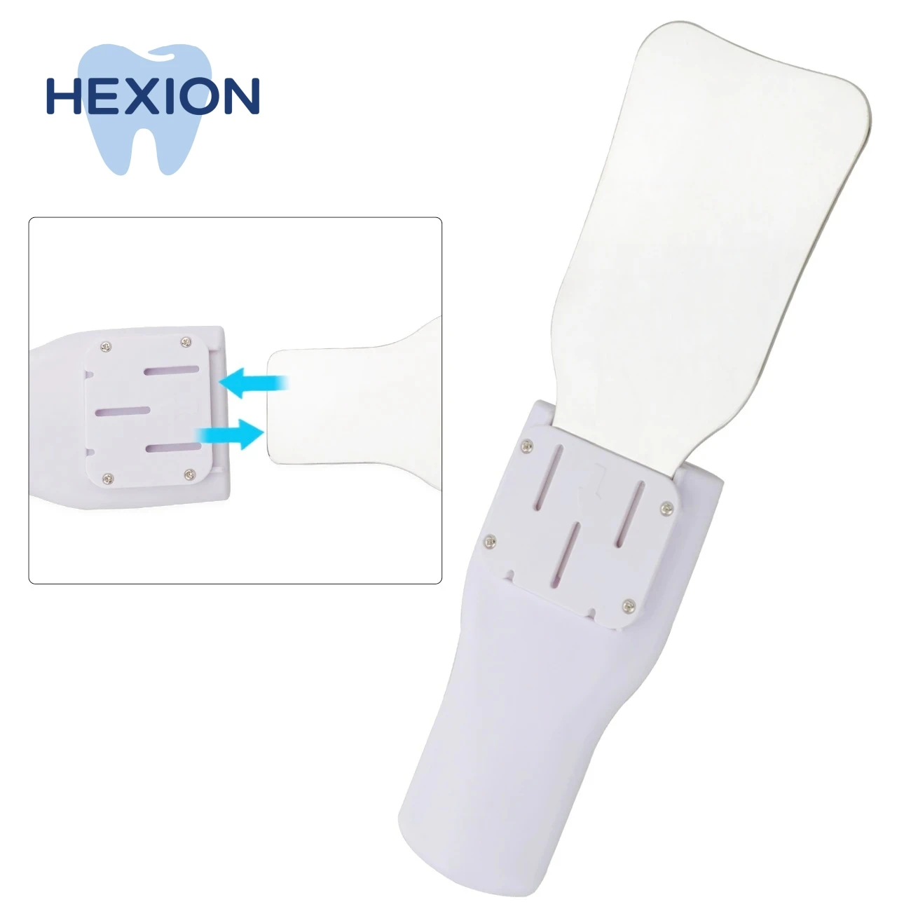 กระจกตรวจฟันเหล็กกล้าความแข็งแรงสูง HEXION - ป้องกันฝ้า - สามารถนึ่งฆ่าเชื้อได้ - สะท้อนแสงภายในช่องปาก - อุปกรณ์ถ่ายภาพฟันแบบอุ้งฟัน/ด้านหลังฟัน