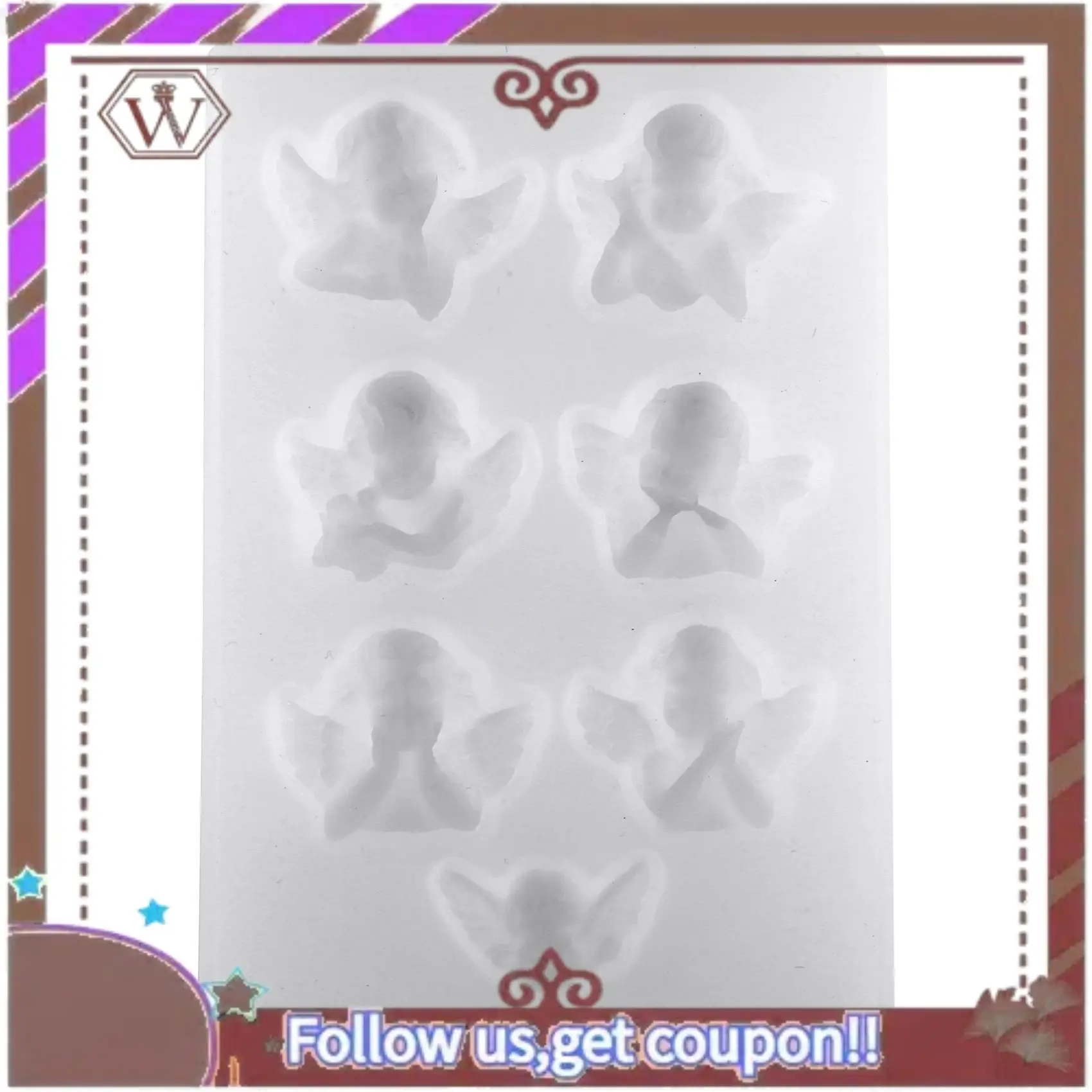 

(New)-Little Angel Shape Silicone Mold For Resin DIY Clay UV Epoxy Resin Molds Pendant Jewelry Tools Mould