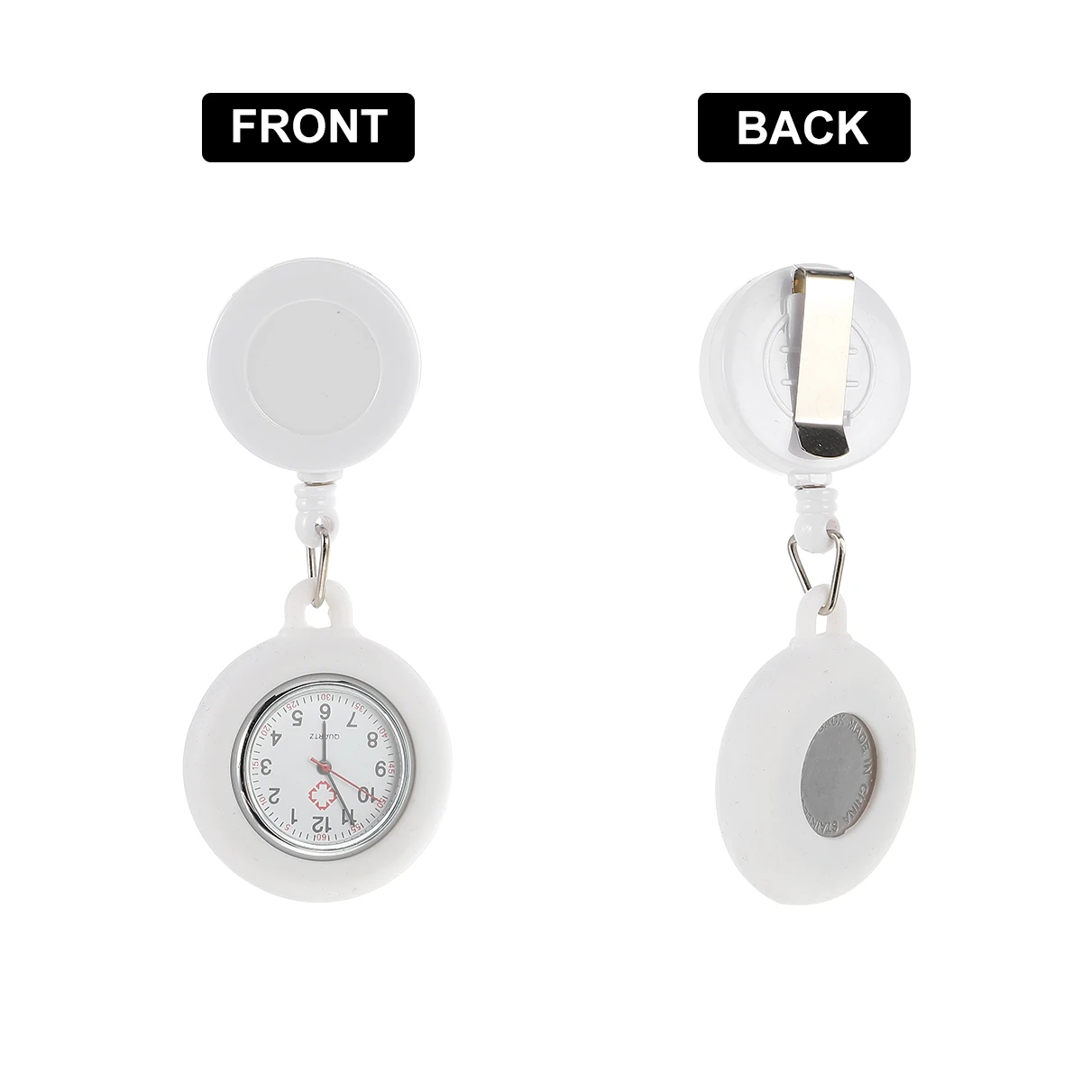 

Nurse Watch Silicone Pocket Watches for Men Retractable Nurses Watch Women Durable Lightweight Practical Fob Gifts