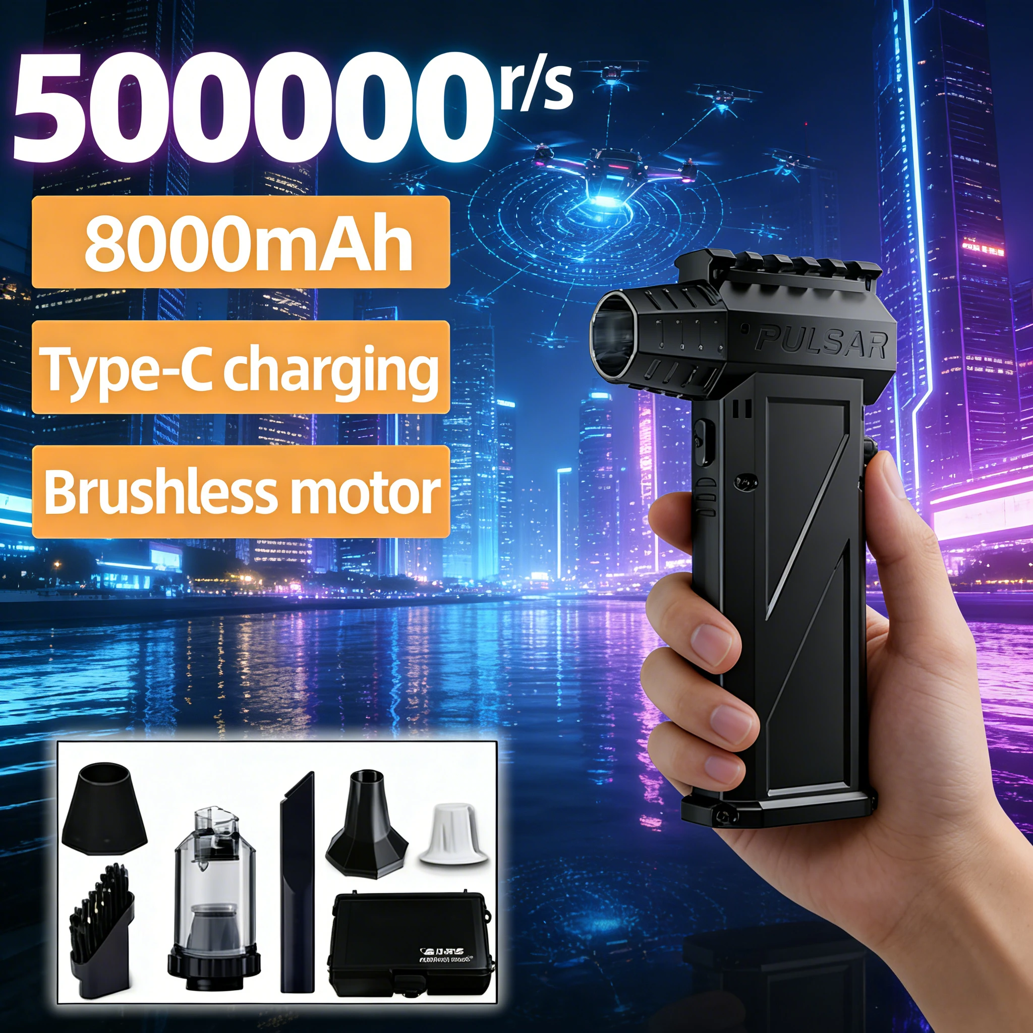 

❄️ X3Pro Winter Snow Removal Blower | 500000RPM 58m/s Brushless Violent Fan Type-C Charging Vacuum Cleaner