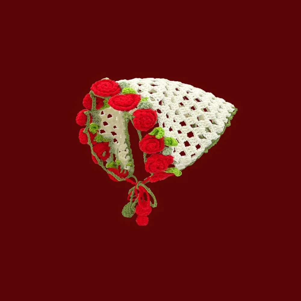 

Cute Hair Band Knitted Headband Floral Bohemian Women Hair Scarf Flower Pastoral Crochet Bandana Children