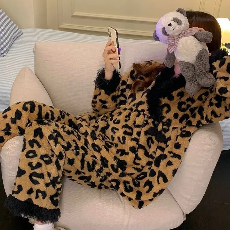 

Pjs Set Women's Pajama Set Women's Warm Winter Pajamas Fashionable Home Clothes, Pajamas Cute Soft Pajama Set Thermal Homewear