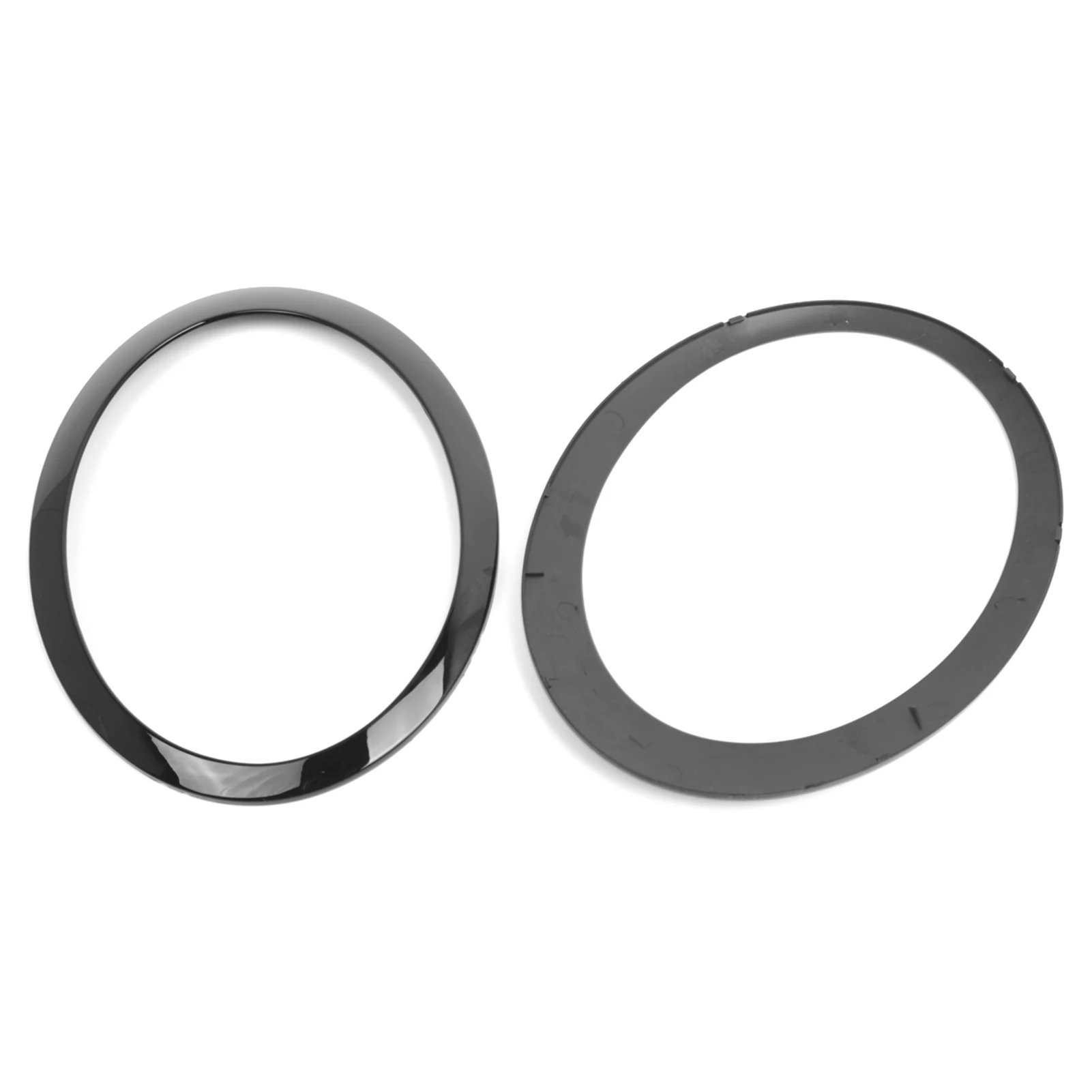 Headlight Trim Ring Black Replacement for BMW Mini Cooper One R50 R52 R53 2001-2006 1 Pair OEM 63126917835 63126917836