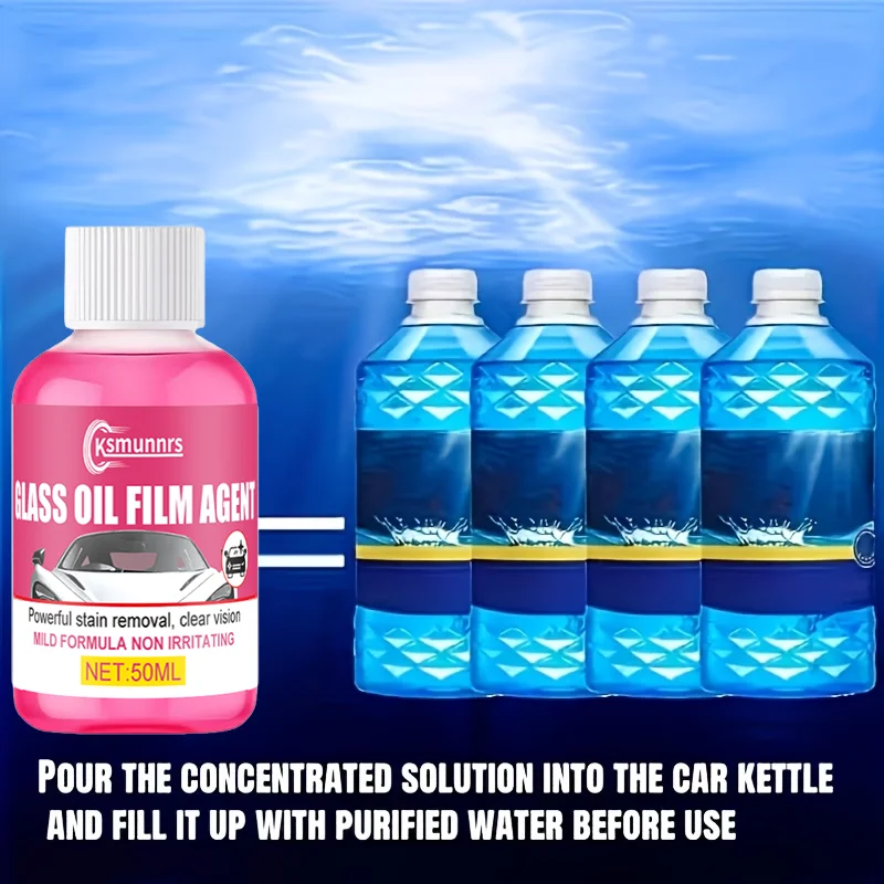High Definition Green Concentrated Windshield Washer Fluid, Waterproof Anti-Fog Streak-Free, Clear Windshield Vision