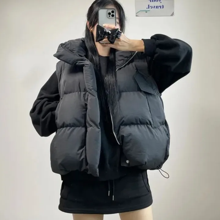

Vest Vest Women South korea Chic Autumn and Winter New Versatile Loose down Cotton Waistcoat Outer Wear ort Outerwear Top