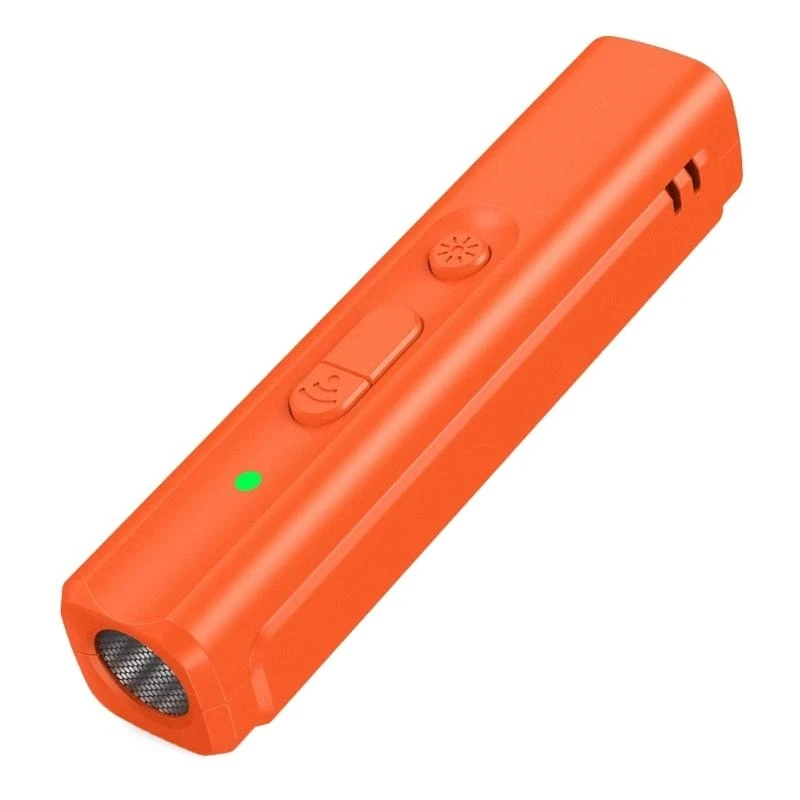 B0KF Portable Ultrasonic Dog Bark Trainer Anti Bark Device with LED Flashlight