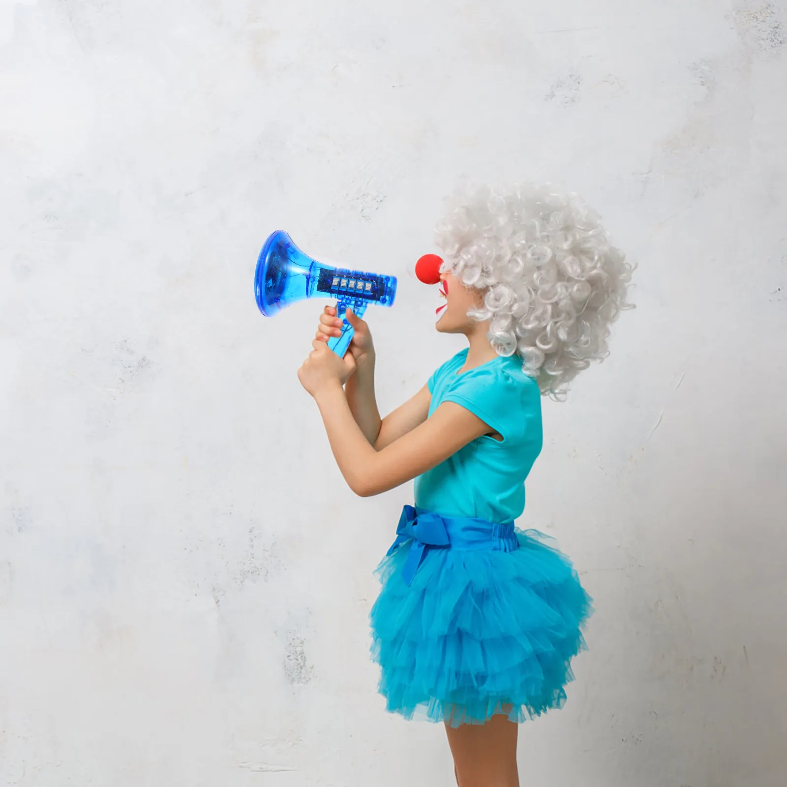 

Handheld Voice Changer Speaker Plastic Trumpet Colorful Loudspeaker for Kids Stage Performance Sound Amplifier