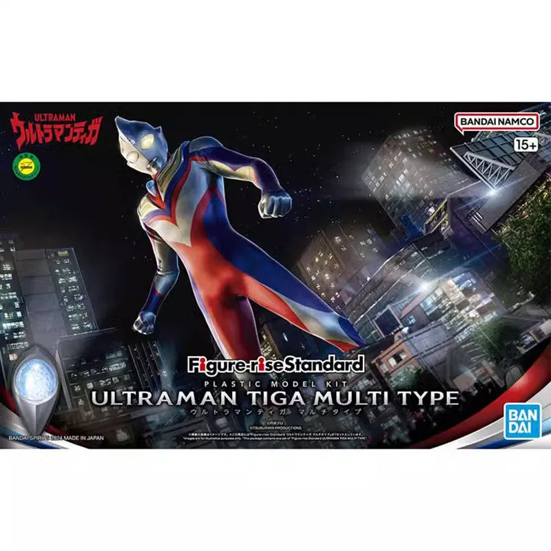 Bandai Genuine Figure Ultraman Tiga Figure-rise Standard Ultraman Tiga Multi Type Collection Model Action Fiure Boys Toys Gifts