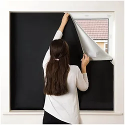 DIY Portable Travel Blackout Curtain Temporary For Living Room Home Window Non-perforated Black Cloth