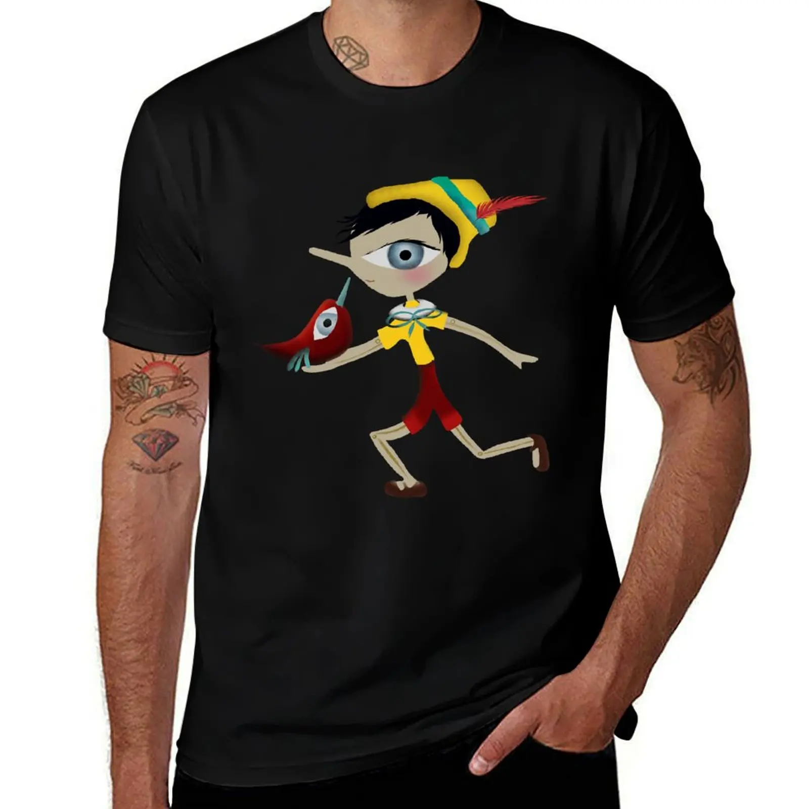 

pinoccio pinocho tshirt T-Shirt Clothing summer 2025 funny meme t-shirts Men's cotton t-shirt