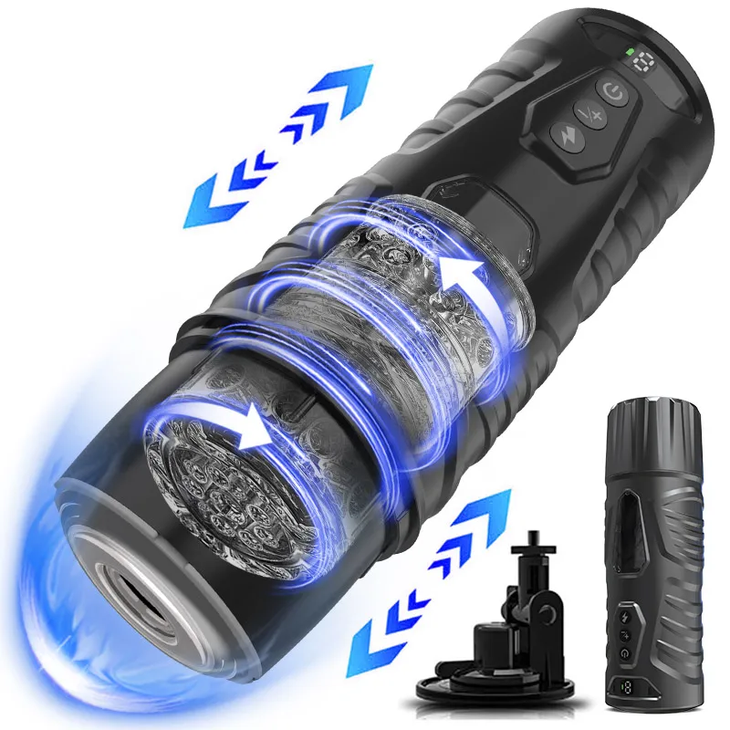 Male Masturbator Automatic With 7 Powerful Vibrating & Thrusting Blowjob Masturbation Cup Pocket Pussy for Adult Men Sex Toys