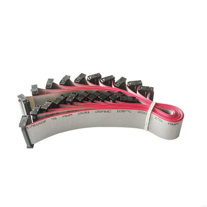 G8DF Multipurpose Cable JTAG 20 broches avec tête pression pour le téléchargement AVR MCU